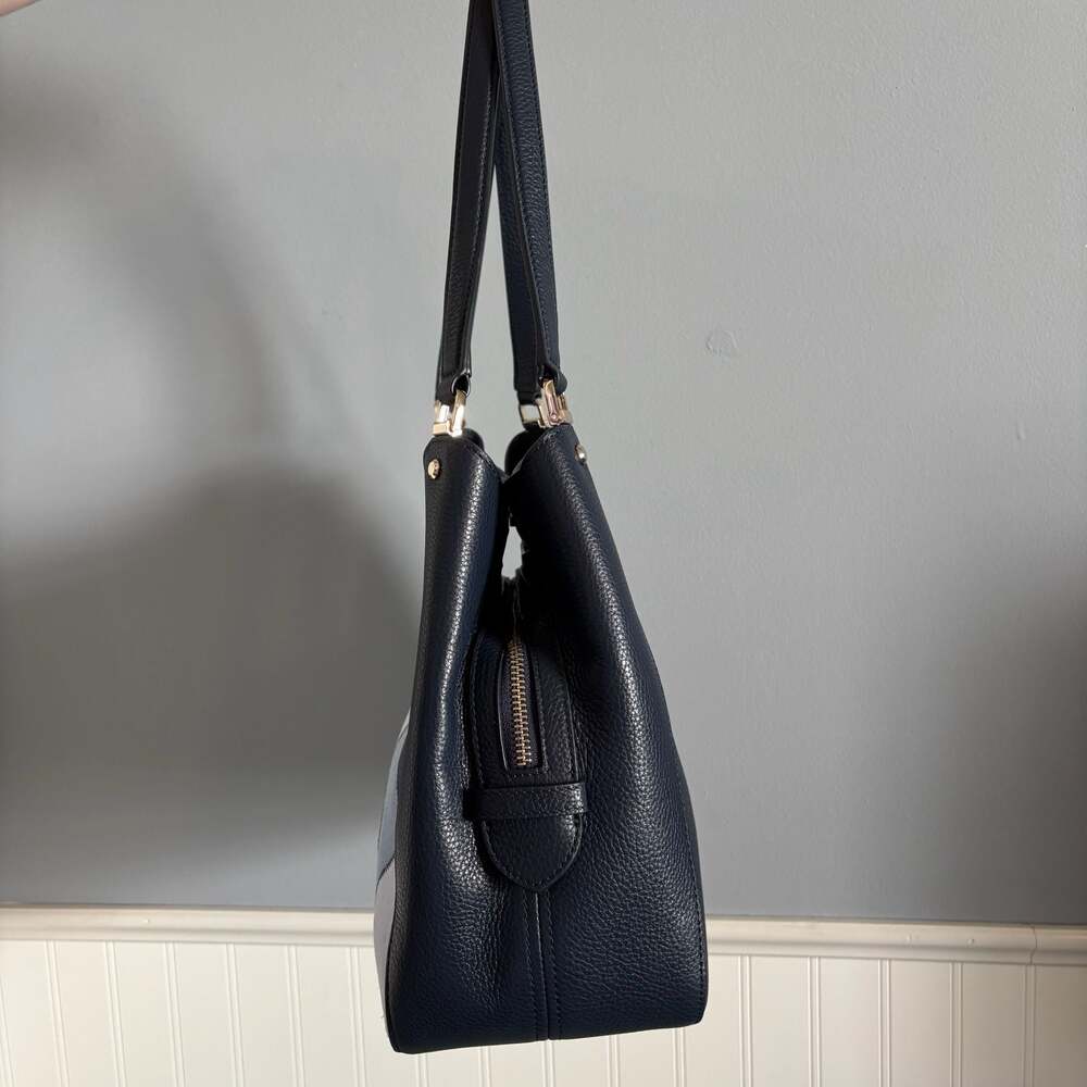 Kate Spade New York Leila Medium Triple Compartment Patchwork Suede Shoulder Bag - Picture 3 of 12